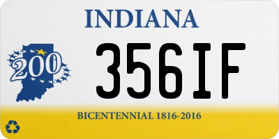 IN license plate 356IF