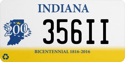 IN license plate 356II