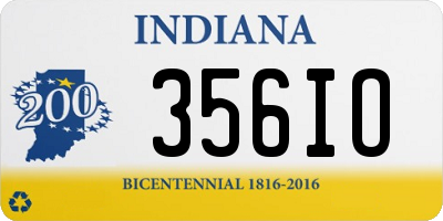 IN license plate 356IO