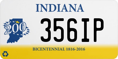 IN license plate 356IP