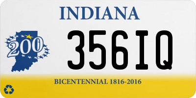 IN license plate 356IQ