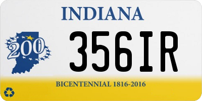 IN license plate 356IR