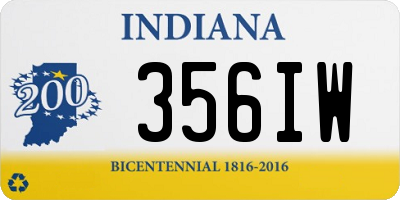 IN license plate 356IW