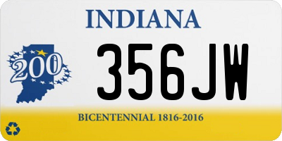 IN license plate 356JW