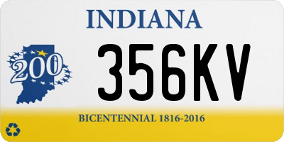 IN license plate 356KV