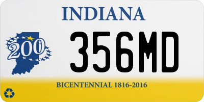 IN license plate 356MD