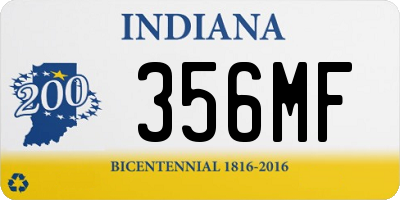 IN license plate 356MF