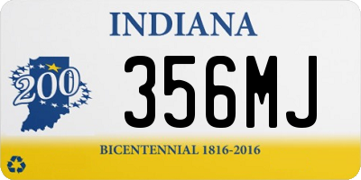 IN license plate 356MJ