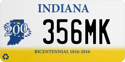 IN license plate 356MK