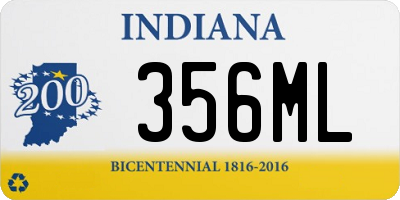 IN license plate 356ML