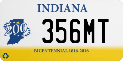 IN license plate 356MT