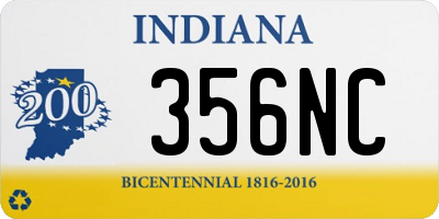 IN license plate 356NC