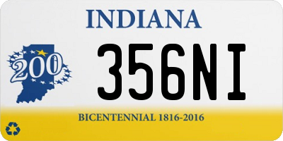 IN license plate 356NI