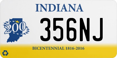 IN license plate 356NJ