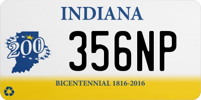 IN license plate 356NP