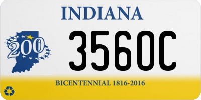 IN license plate 356OC