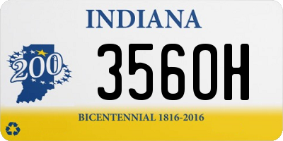 IN license plate 356OH