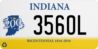 IN license plate 356OL