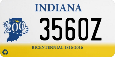 IN license plate 356OZ