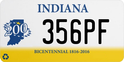 IN license plate 356PF