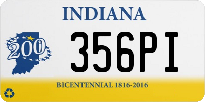 IN license plate 356PI