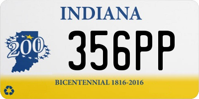 IN license plate 356PP