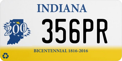 IN license plate 356PR