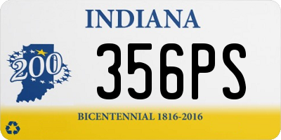 IN license plate 356PS