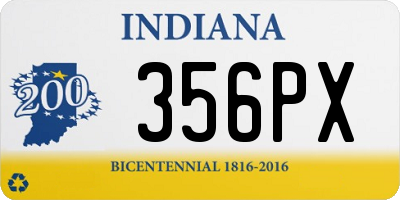 IN license plate 356PX