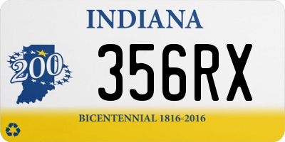 IN license plate 356RX