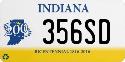 IN license plate 356SD