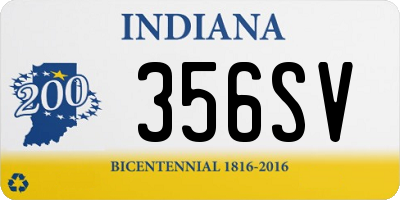 IN license plate 356SV