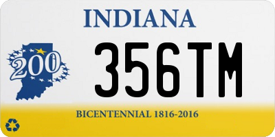 IN license plate 356TM