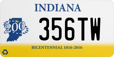 IN license plate 356TW