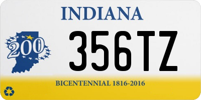 IN license plate 356TZ