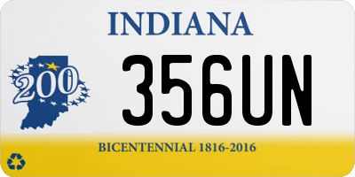 IN license plate 356UN