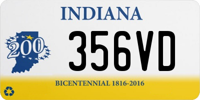 IN license plate 356VD