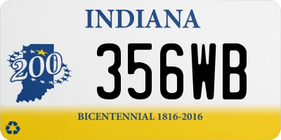 IN license plate 356WB