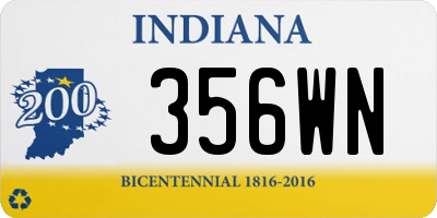 IN license plate 356WN