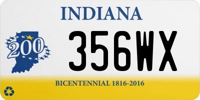 IN license plate 356WX