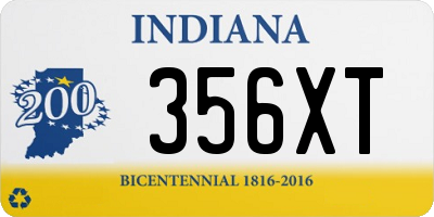 IN license plate 356XT