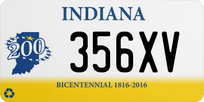 IN license plate 356XV