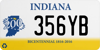 IN license plate 356YB