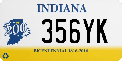 IN license plate 356YK