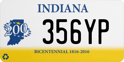 IN license plate 356YP