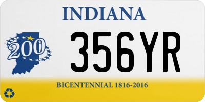 IN license plate 356YR