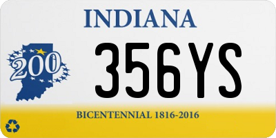 IN license plate 356YS