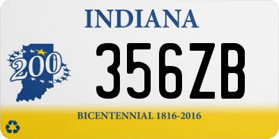 IN license plate 356ZB