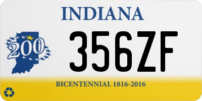 IN license plate 356ZF