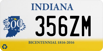 IN license plate 356ZM